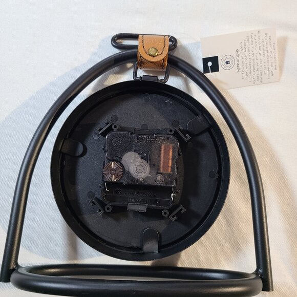 8 in Table Clock Contemporary Decor Black Metal Tabletop - Picture 5 of 5